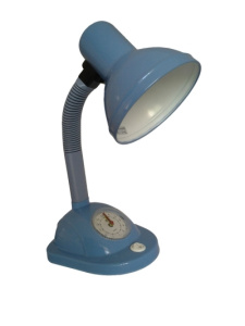 R&C Лампа настольная голубая с часами Е-27