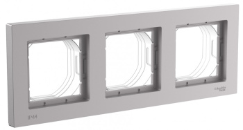 Systeme (Schneider) Electric ATLASDESIGN AQUA 3-постовая РАМКА, IP44, АЛЮМИНИЙ