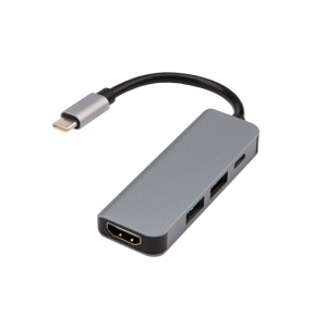 Разветвитель USB Type-C на 4 порта: 1xHDMI/2xUSB/1xType-C PD REXANT