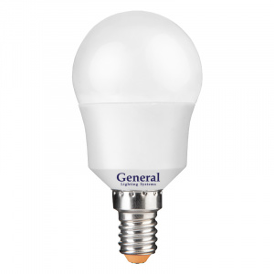 GENERAL лампа светодиодная шар GLDEN-G45F-7-230-E14-6500