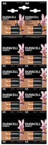 DURACELL Батарейки пальчиковые LR6 AA BL20 (2*10) SIMPLY Alkaline 1.5V CN отрывные