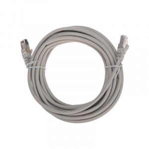 Патч-корд F/UTP, CAT 5e, RJ45-RJ45, 26AWG, LSZH, серый, 5м  REXANT