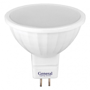 GENERAL лампа светодиодная GLDEN-MR16-12-230-GU5.3-6500