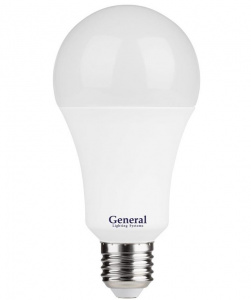 GENERAL лампа светодиодная ЛОН А60 GLDEN-WA60-17-230-E27-6500 угол 270