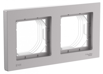 Systeme (Schneider) Electric ATLASDESIGN AQUA 2-постовая РАМКА IP44, АЛЮМИНИЙ