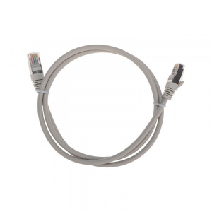 Патч-корд F/UTP, CAT 5e, RJ45-RJ45, 26AWG, LSZH, серый, 1м  REXANT