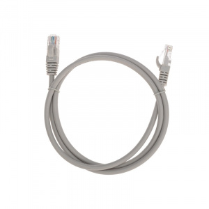 Патч-корд U/UTP CAT 6, RJ45-RJ45, 26AWG, LSZH, серый, 1м REXANT