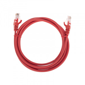 Патч-корд U/UTP, CAT 5e, RJ45-RJ45, 26AWG, LSZH, красный, 2м  REXANT