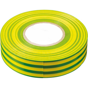 STEKKER Изоляционная лента 0,13*19мм, 20 м. желто-зеленая, INTP01319-20