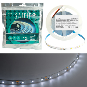 Изображение товара SAFFIT SST01 SAFFIT 60SMD(2835)/m 6Вт/м 12V 5000*8*1.22мм 6500K, IP20