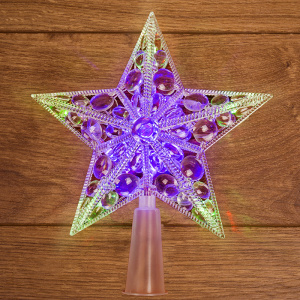 Фигура светодиодная Звезда на елку цвет: RGB, 10 LED, 17 см