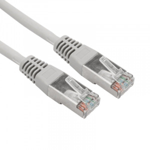 Патч-корд F/UTP, CAT 5e, RJ45-RJ45, 26AWG, LSZH, серый, 0,3м REXANT