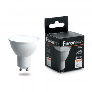 FERON PRO Лампа светодиодная LB-1606 (6W) 230V GU10 2700K MR16 OSRAM LED*