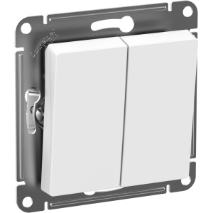 Systeme (Schneider) Electric ATLASDESIGN AQUA 2-клавишный ВЫКЛЮЧАТЕЛЬ, IP44, сх.5, 10АХ, механизм, БЕЛЫЙ