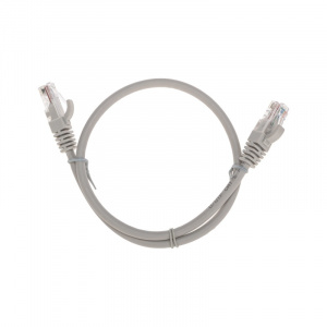 Патч-корд U/UTP CAT 6, RJ45-RJ45, 26AWG, LSZH, серый, 0.5м REXANT