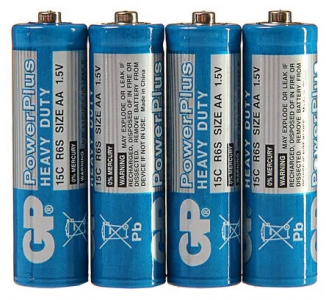 GP Батарейки пальчиковые R6S AA BLUE (Power Plus, голубые, 4 шт)