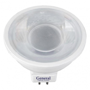 GENERAL лампа светодиодная. GLDEN-MR16-7-230-GU5.3-6500