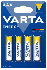 VARTA Батарейки мизинчиковые ENERGY LR03 AAA BL4 Alkaline 1.5V (4103)