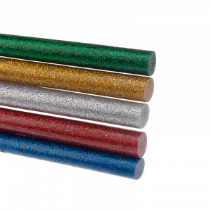 Стержни клеевые Ø11мм, 270мм, цветные с блестками (10 шт/уп), хедер REXANT