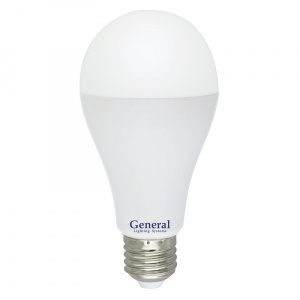 GENERAL лампа светодиодная ЛОН А67 GLDEN-WA67-25-230-E27-6500 угол 270