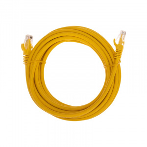 Патч-корд U/UTP CAT 6, RJ45-RJ45, 26AWG, LSZH, желтый, 5м REXANT