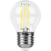 FERON лампа светодиодная шарик филамент, 9W 230V E27 4000K прозрачная, LB-509*