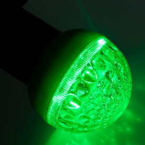Лампа шар Е27 9 LED Ø50мм зеленая