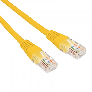 Патч-корд U/UTP CAT 6, RJ45-RJ45, 26AWG, LSZH, желтый, 0.3м REXANT