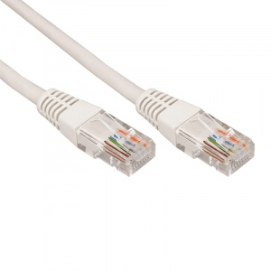 Шнур коммутационный, патч-корд U/UTP RJ45-RJ45, CAT 5e, PVC серый, 10м REXANT