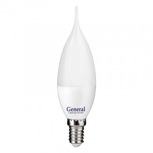 GENERAL лампа светодиодная свеча на ветру GLDEN-CFW-7-230-E14-6500