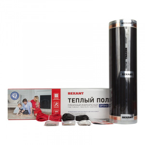 Пленочный теплый пол Optima 150 2,5м², 0,5х5м, 375Вт REXANT