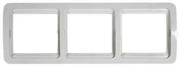 INHOME Рамка тройная горизонтальная CLASSICO белая 2303H от оптового интернет-магазина Макел25.