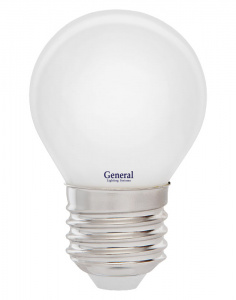 GENERAL лампа светодиодная матовый филамент шар GLDEN-G45S-M-8-230-E27-6500