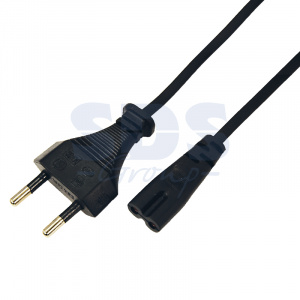 Шнур сетевой, вилка - евроразъем С7, кабель 2x0,5 мм², длина 1,5 метра (PE пакет) СМАРТКИП