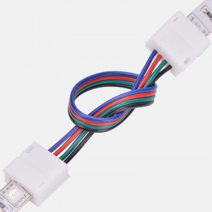 Коннектор соединительный для RGB светодиодных лент с влагозащитой шириной 10 мм, длина 15 см LAMPER