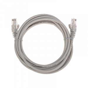 Патч-корд U/UTP, CAT 5e, RJ45-RJ45, 26AWG, LSZH, серый, 3м  REXANT